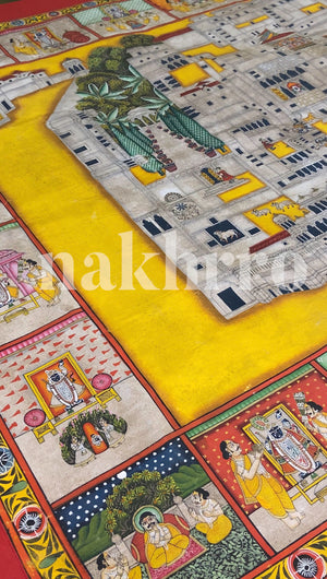 Temple Map Of Nathdwara Shrinath Ji Haveli Pichwai — product view 5