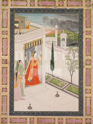 Mughal Princess in Waiting – Love & Longing Fine Art Print — product view 2