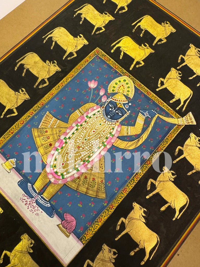 Shrinath Ji Around Golden Cows