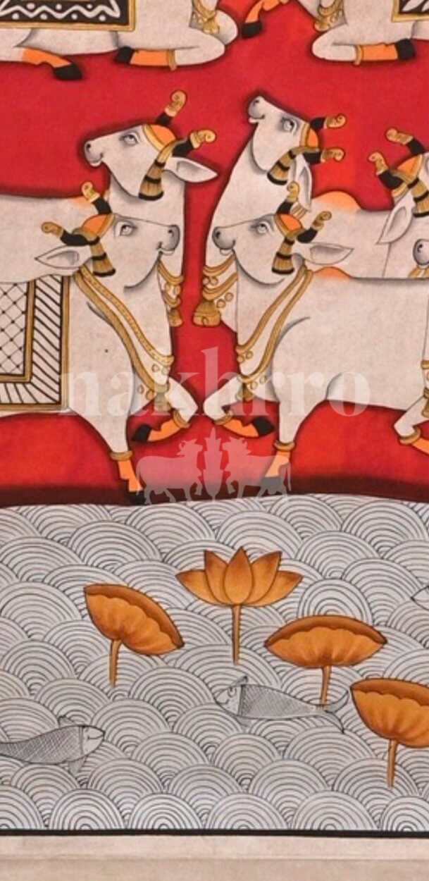 Kalpavriksha Tree of Life – Hand-Painted Original | 3 × 4 ft Indian Art — product view 4