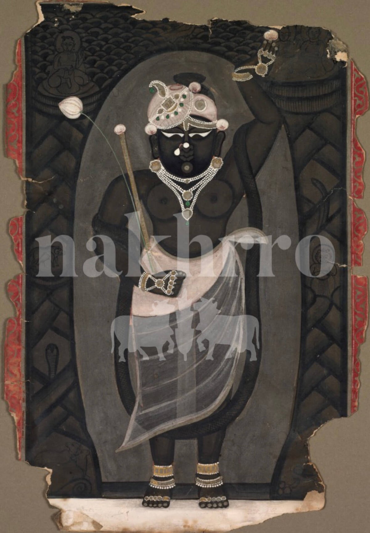 Mangla Aarti Shrinathji Darshan Pichwai - Nakhrro