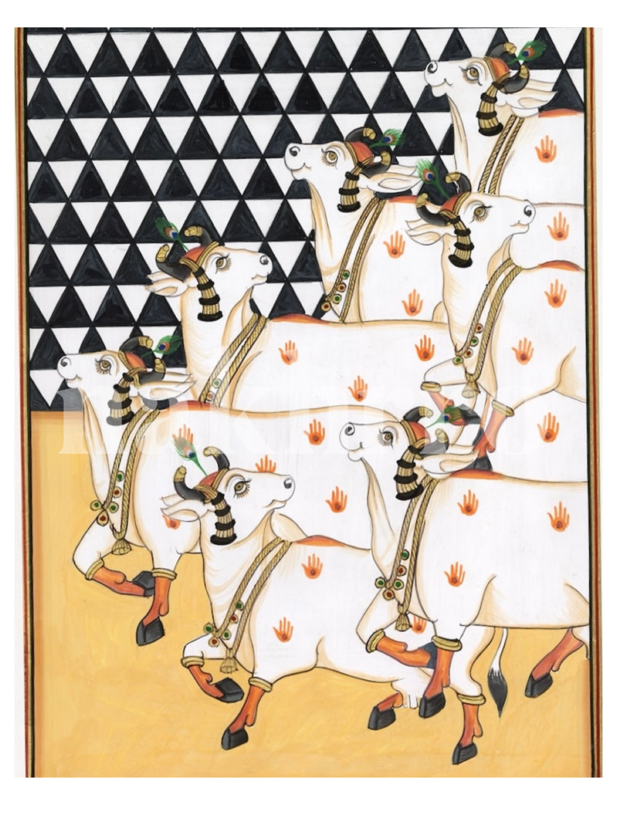 Geometric Cows of Pichwai - Nakhrro