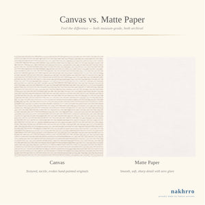 Archival paper and canvas comparison
