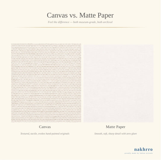 Canvas versus archival matte paper for Nakhrro museum-grade art prints