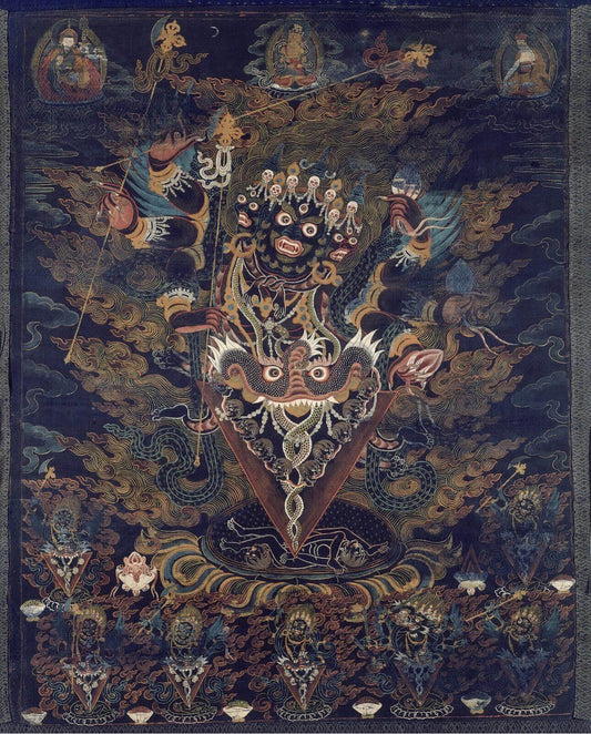 Wrathful Deity Thangka Painting Wall Art - Nakhrro