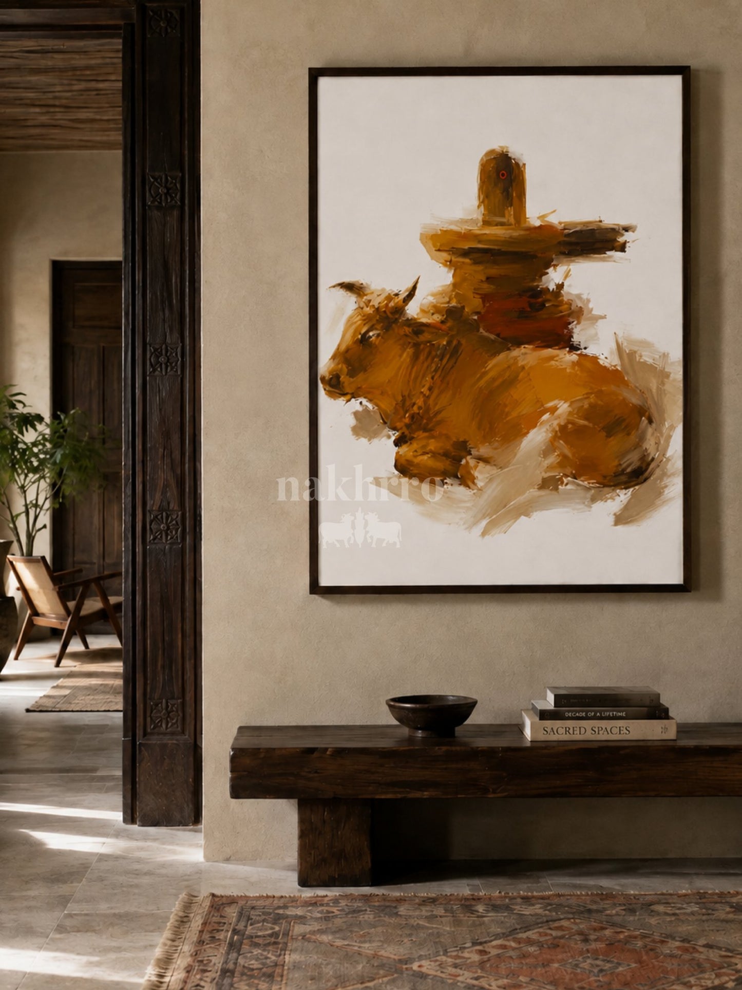 Shivling and Nandi Abstract | Museum-Grade Archival Print