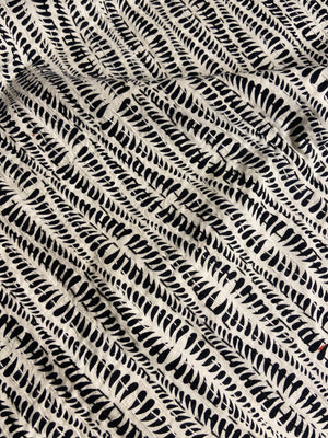 Black & White Minimal Embroidered King Size Kantha Bedspread - Nakhrro