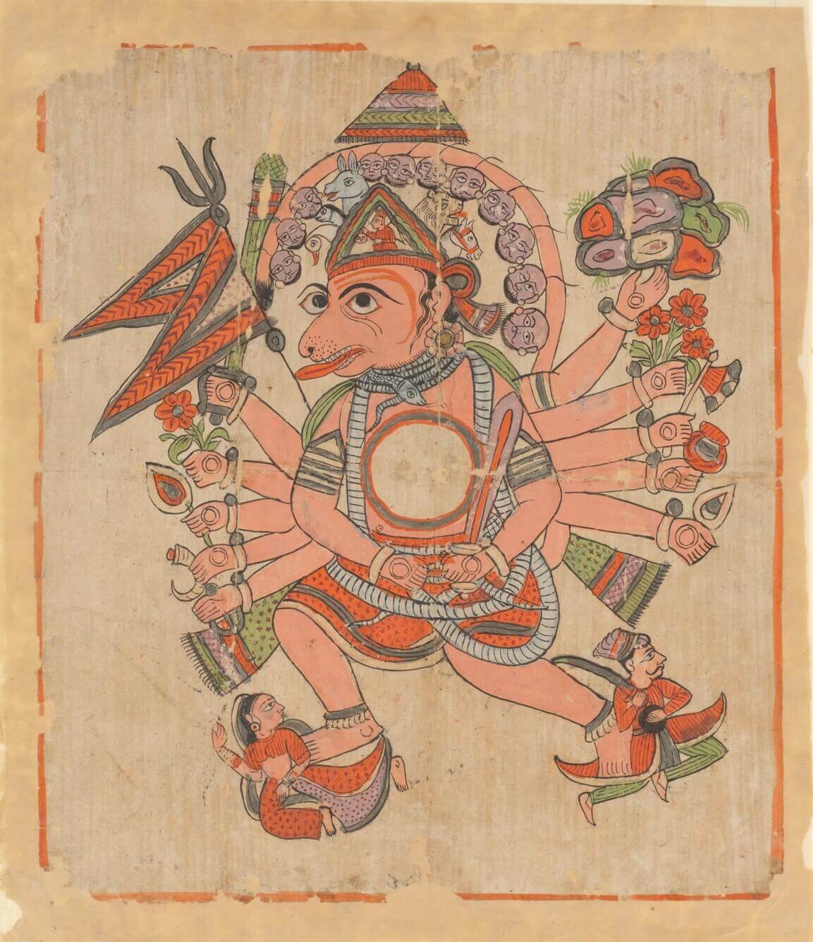 Panchamukhi Hanuman | Museum-Grade Indian Miniature Art Print