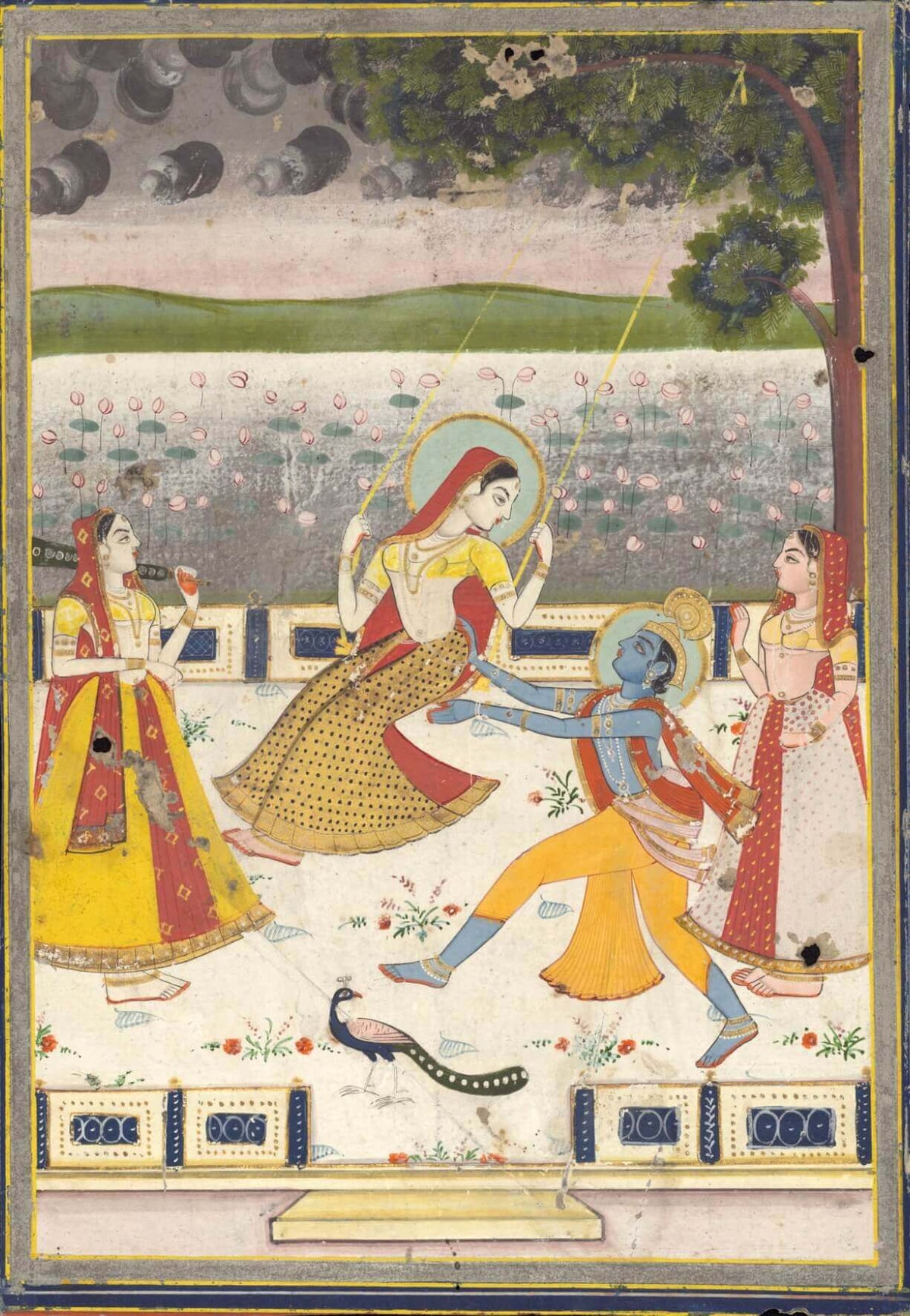Krishna in Raas Leela | Museum-Grade Indian Miniature Art Print