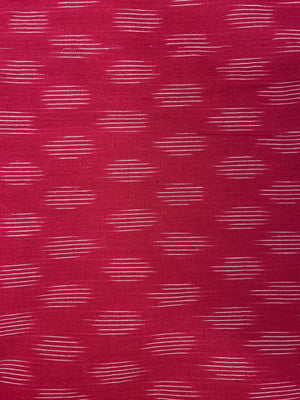 Hot Pink Hand Weaved  Pochampally Ikat Cotton Fabric - Nakhrro