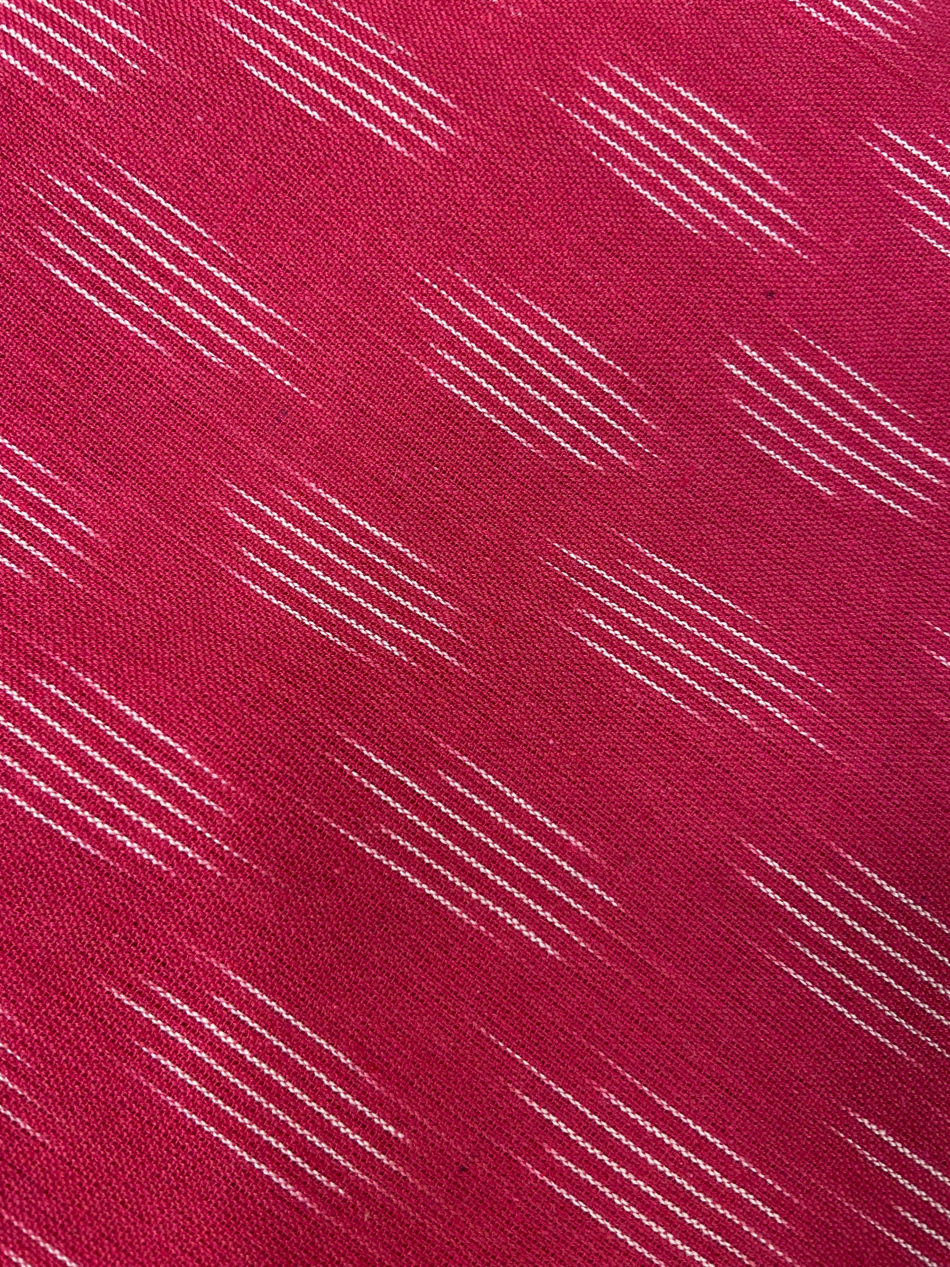 Hot Pink Hand Weaved  Pochampally Ikat Cotton Fabric - Nakhrro