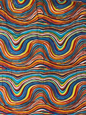 Rainbow Wave Print Cotton Cloth - Nakhrro