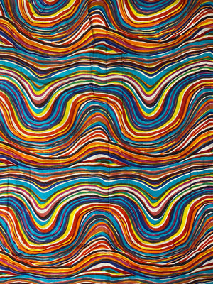 Rainbow Wave Print Cotton Cloth - Nakhrro