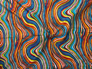 Rainbow Wave Print Cotton Cloth - Nakhrro