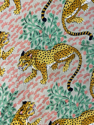 Cheetah Grey Print Cotton Cloth - Nakhrro