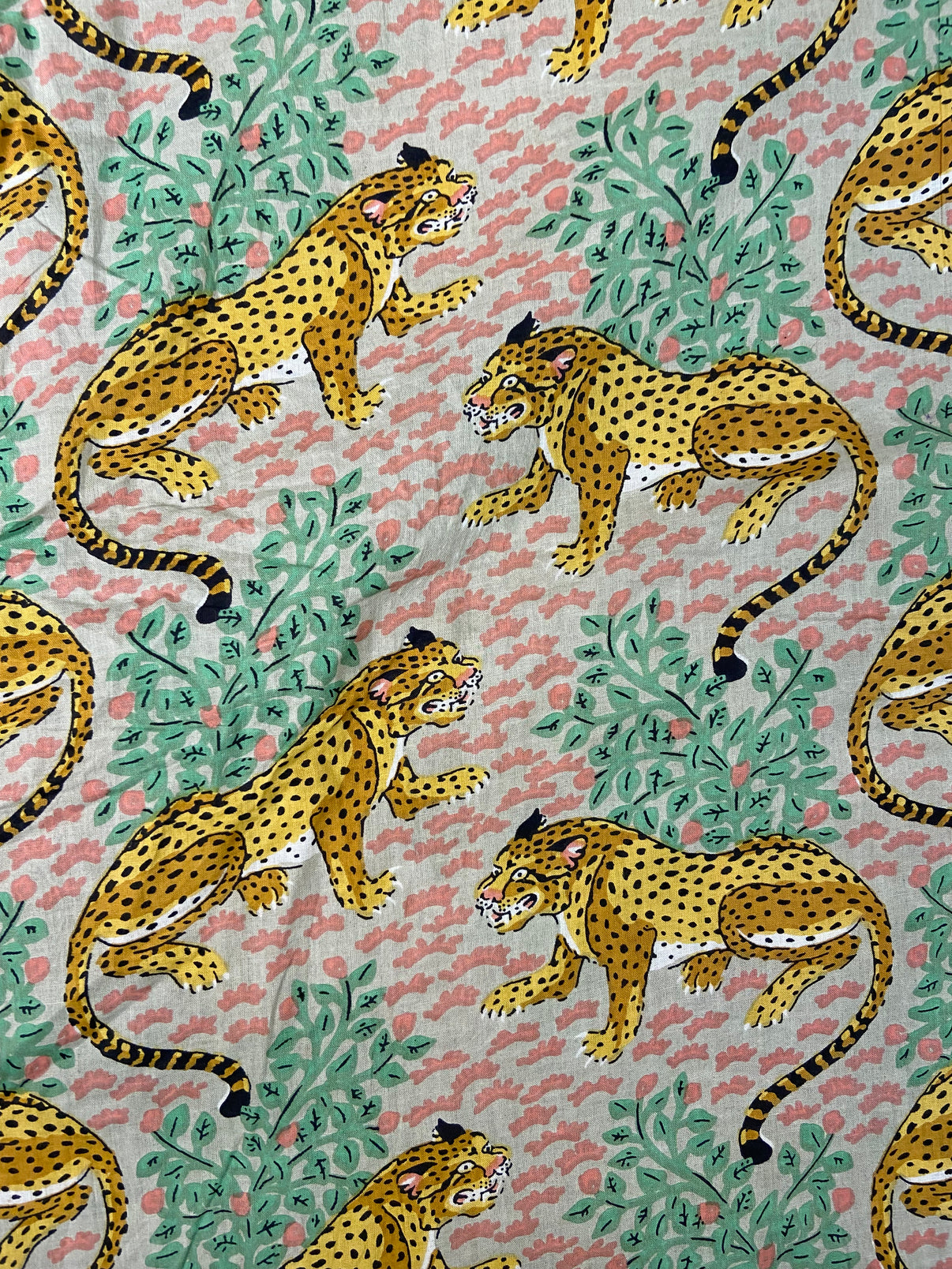 Cheetah Grey Print Cotton Cloth - Nakhrro