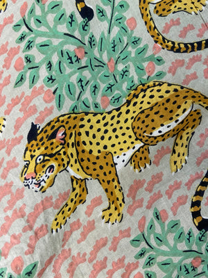 Cheetah Grey Print Cotton Cloth - Nakhrro