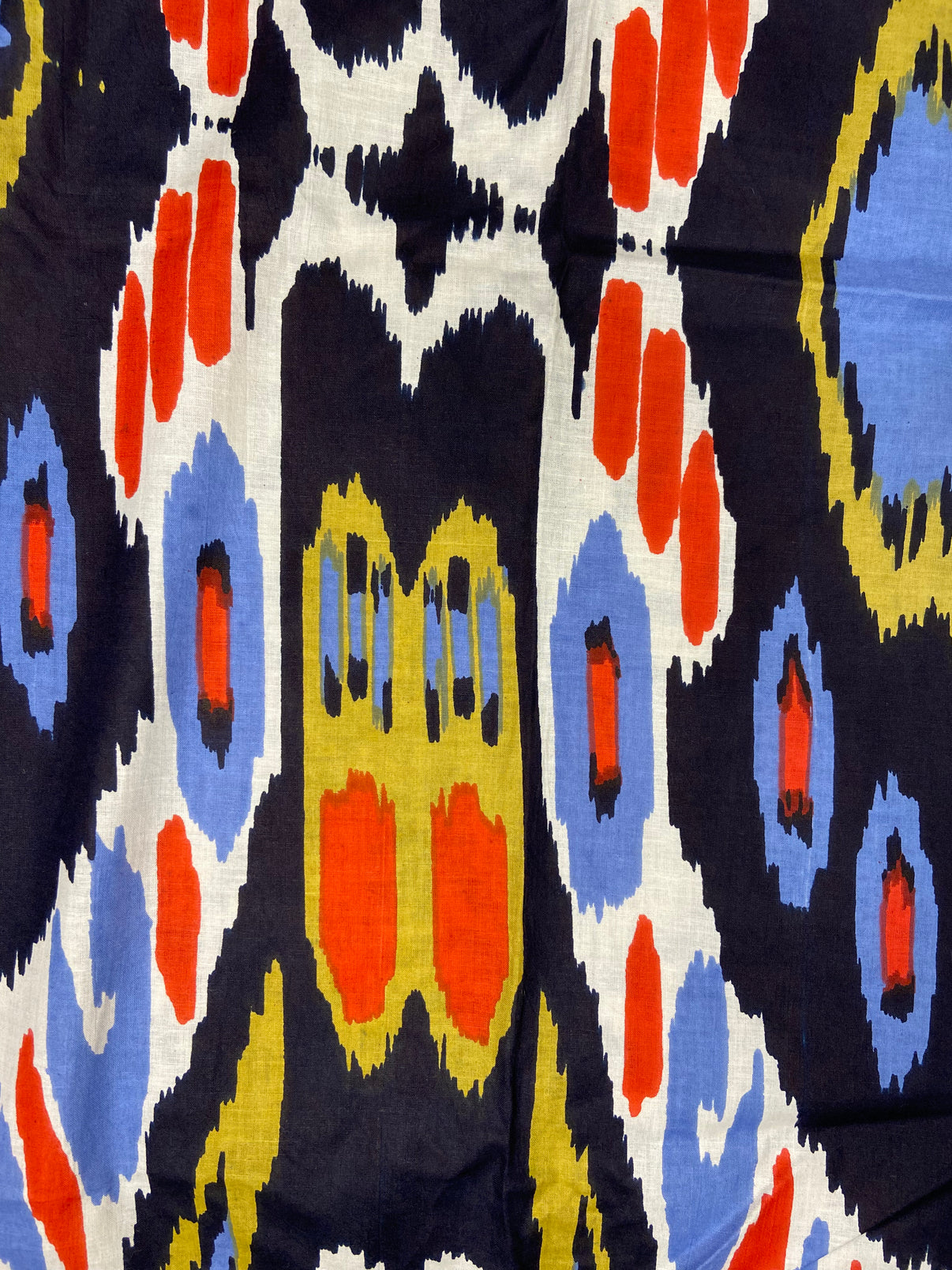 Black Ikat Print Cotton Cloth - Nakhrro