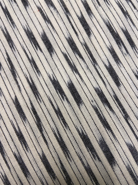 White Hand Weaved  Pochampally Ikat Cotton Fabric - Nakhrro