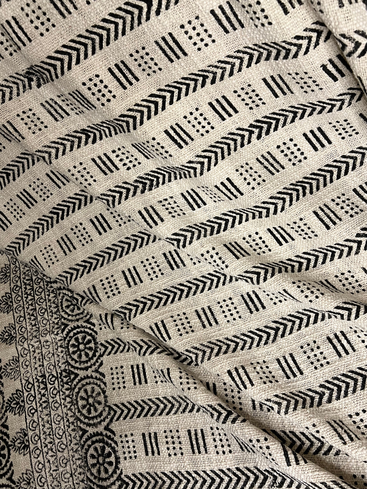 Black & White Tribal Print Throw - Nakhrro