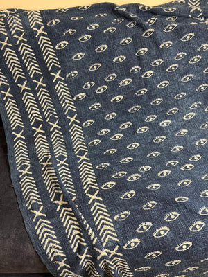 Indigo Evil Eye Throw - Nakhrro