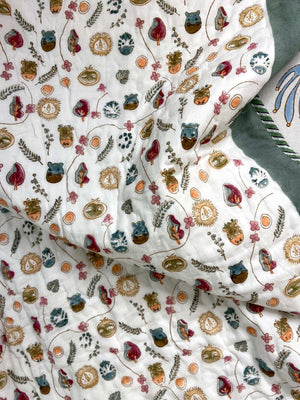 Kids Mul Cotton Reversible Single Bed Quilt - Nakhrro