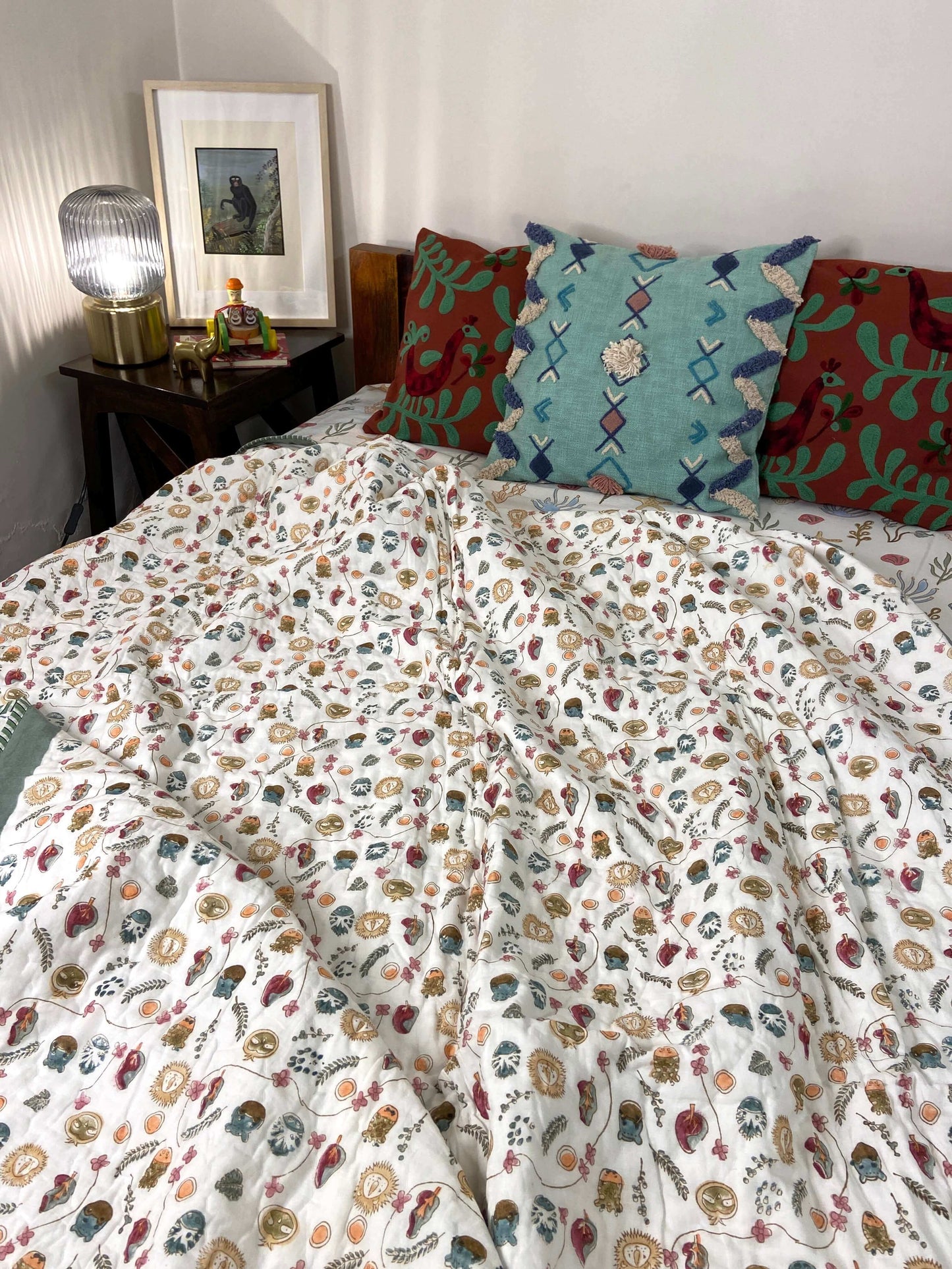 Kids Mul Cotton Reversible Single Bed Quilt - Nakhrro