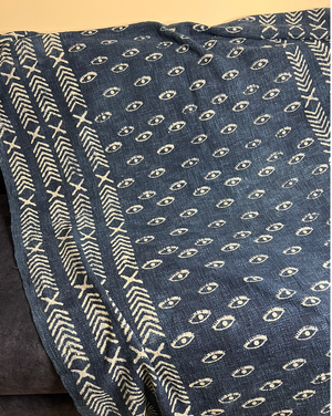 Indigo Evil Eye Throw - Nakhrro