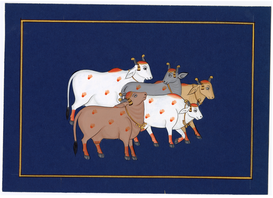 Indigo Wandering Kamdhenu Cows - Nakhrro