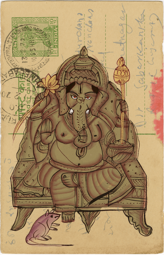 Griege Maha Ganesha Postcard - Nakhrro