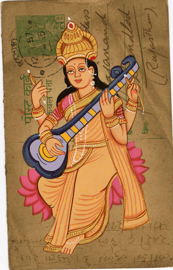 Saraswati Maa Postcard - Nakhrro