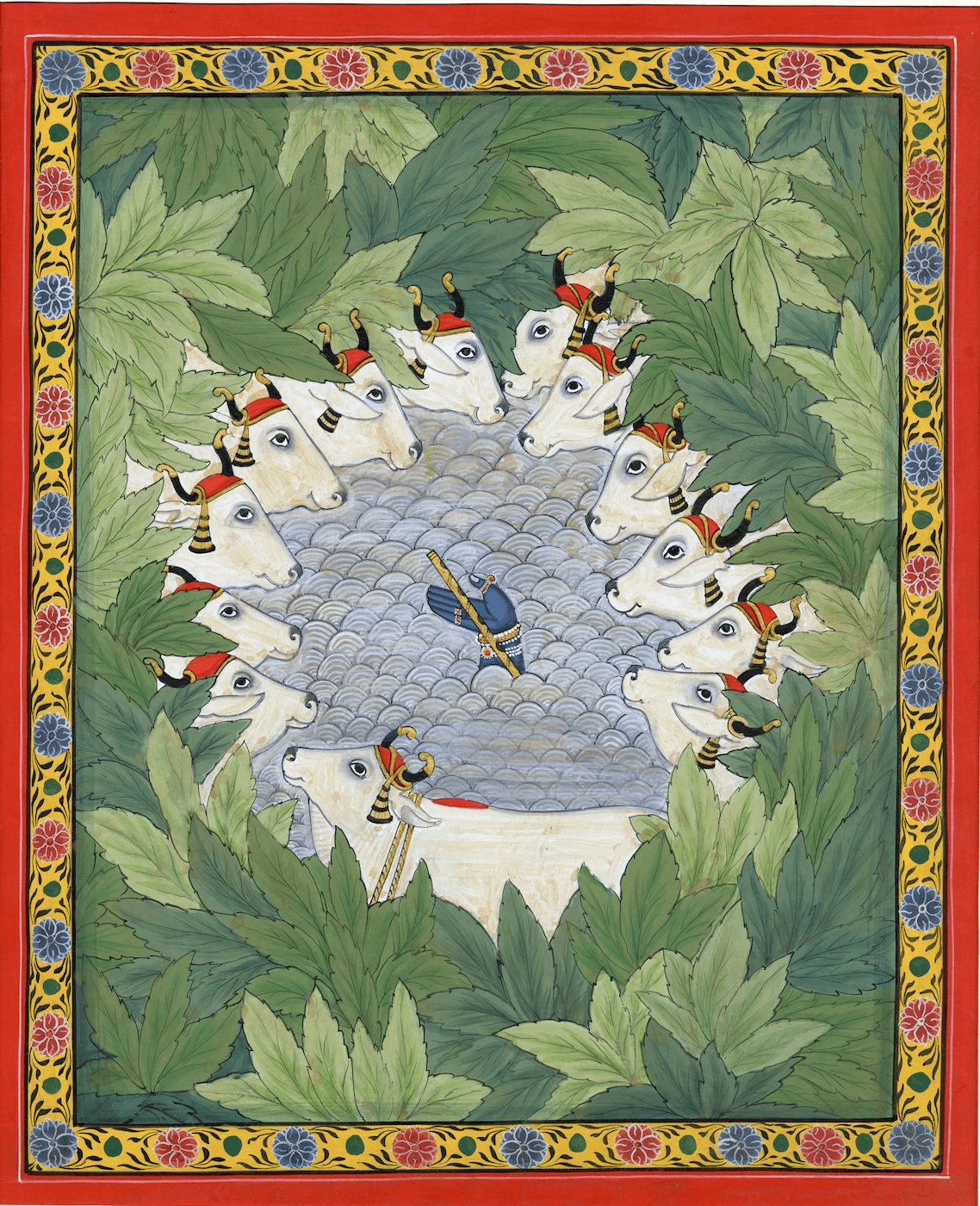 Vrindavan Raas Contemporary Geometric Pichwai - Nakhrro