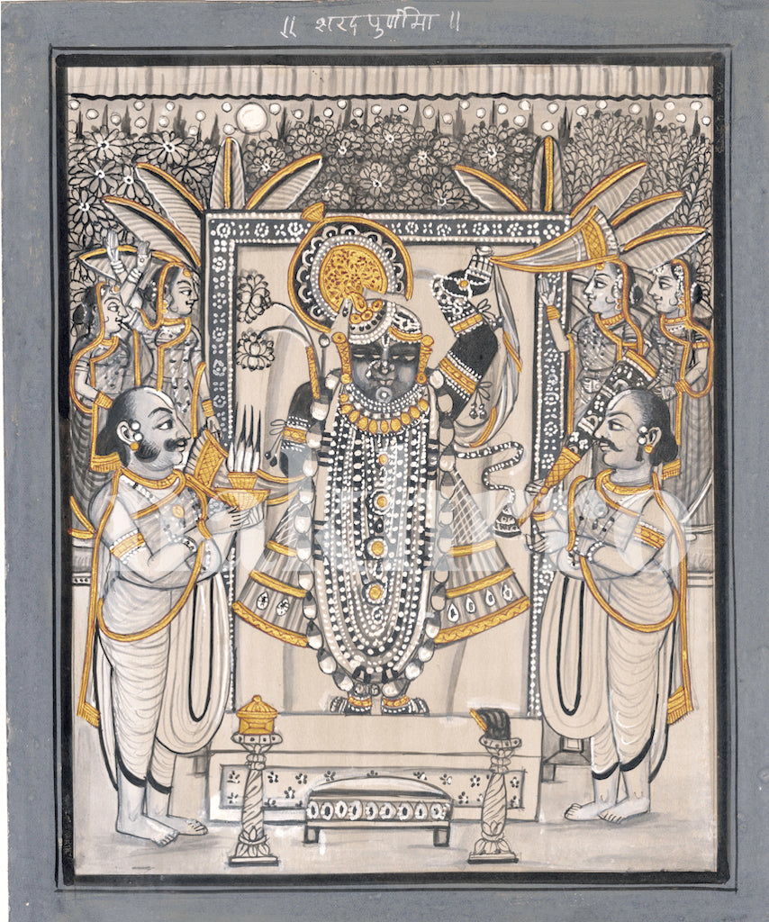 Black & White Sharad Poornima Pichwai - Nakhrro