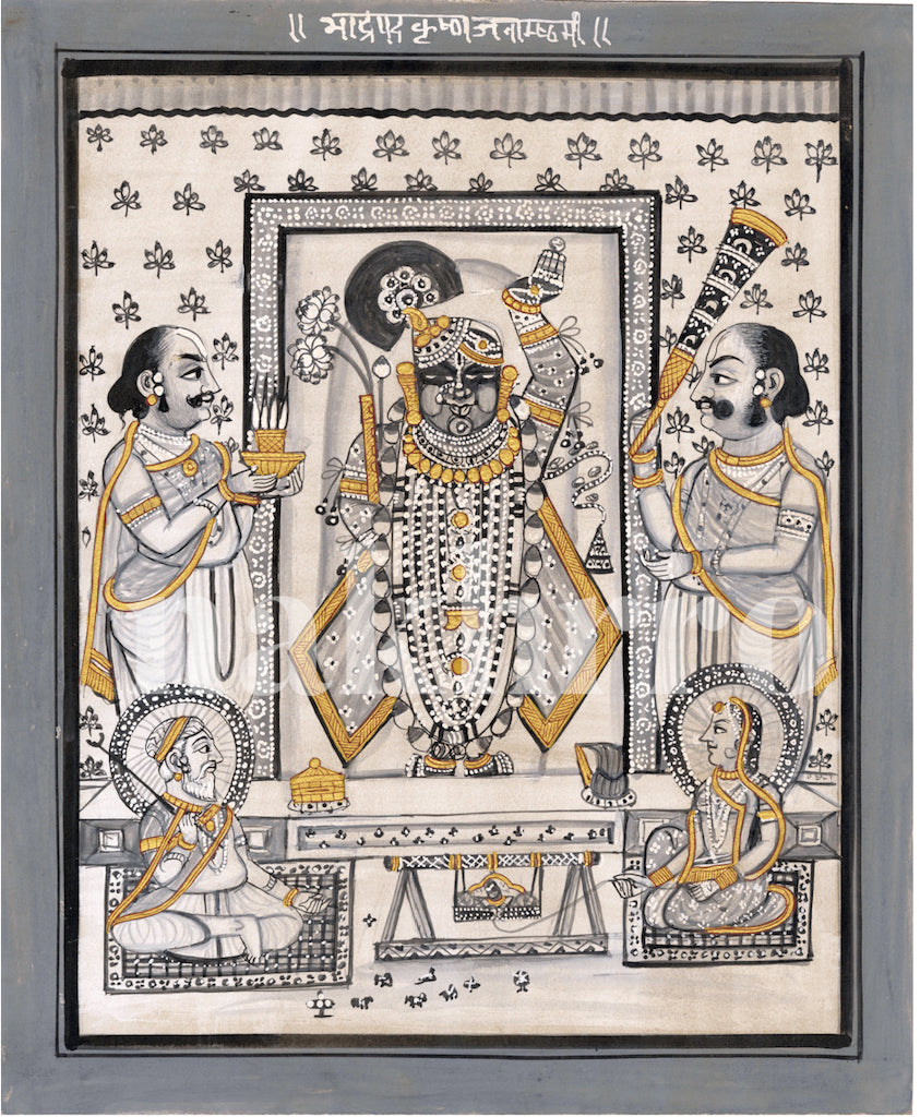 Black & White Janmasthami Pichwai - Nakhrro