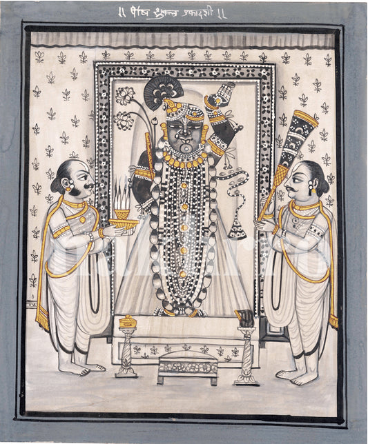 Black & White Posh Shukla Ekadashi Pichwai