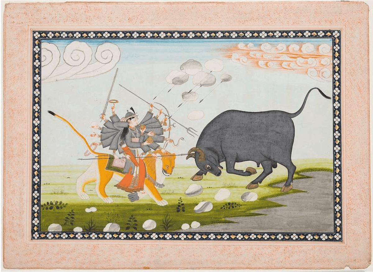 Durga Slaying Mahishasura - Nakhrro