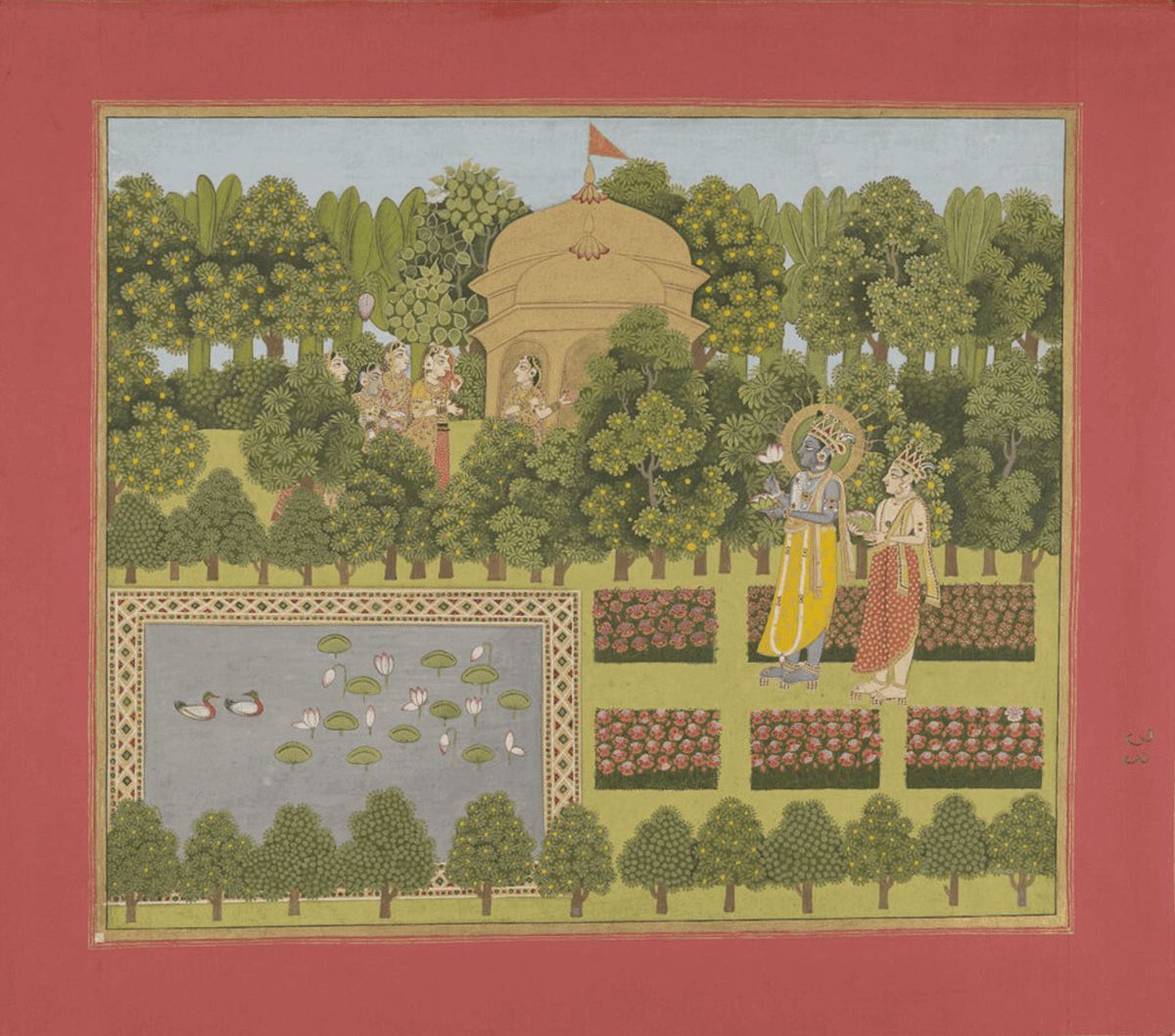 Radha Krishna in Charbagh Garden - Nakhrro
