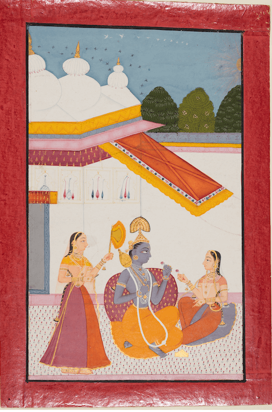 Krishna Pampered in Courtyard - Nakhrro