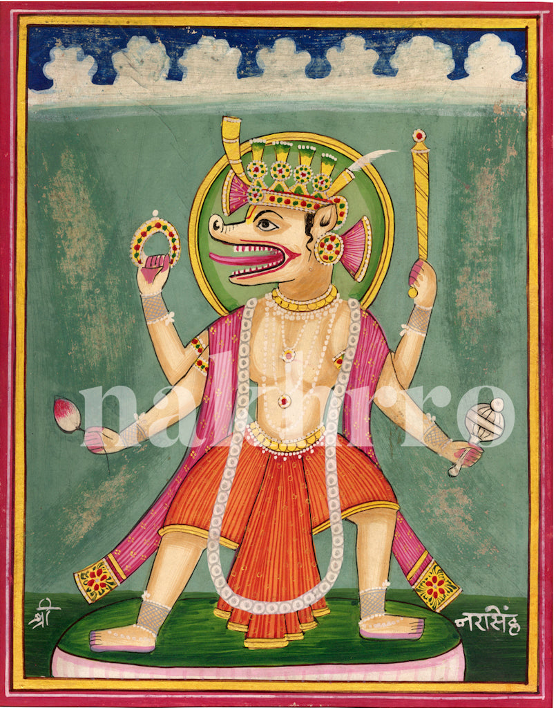 Narasimha Vishnu Dasavatar Wall Art (Museum-Grade)