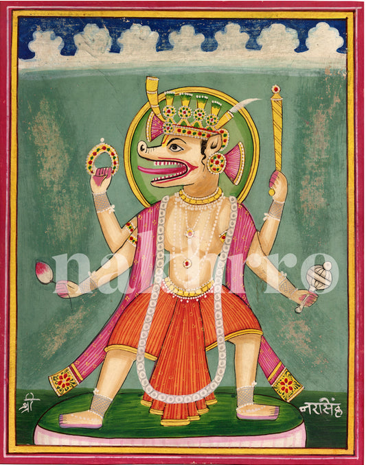 Narasimha Vishnu Dasavatar Wall Art (Museum-Grade)