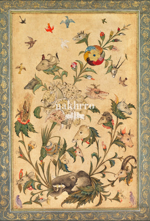 A Garden of Birds and Animals — complete artwork with Nakhrro watermark
