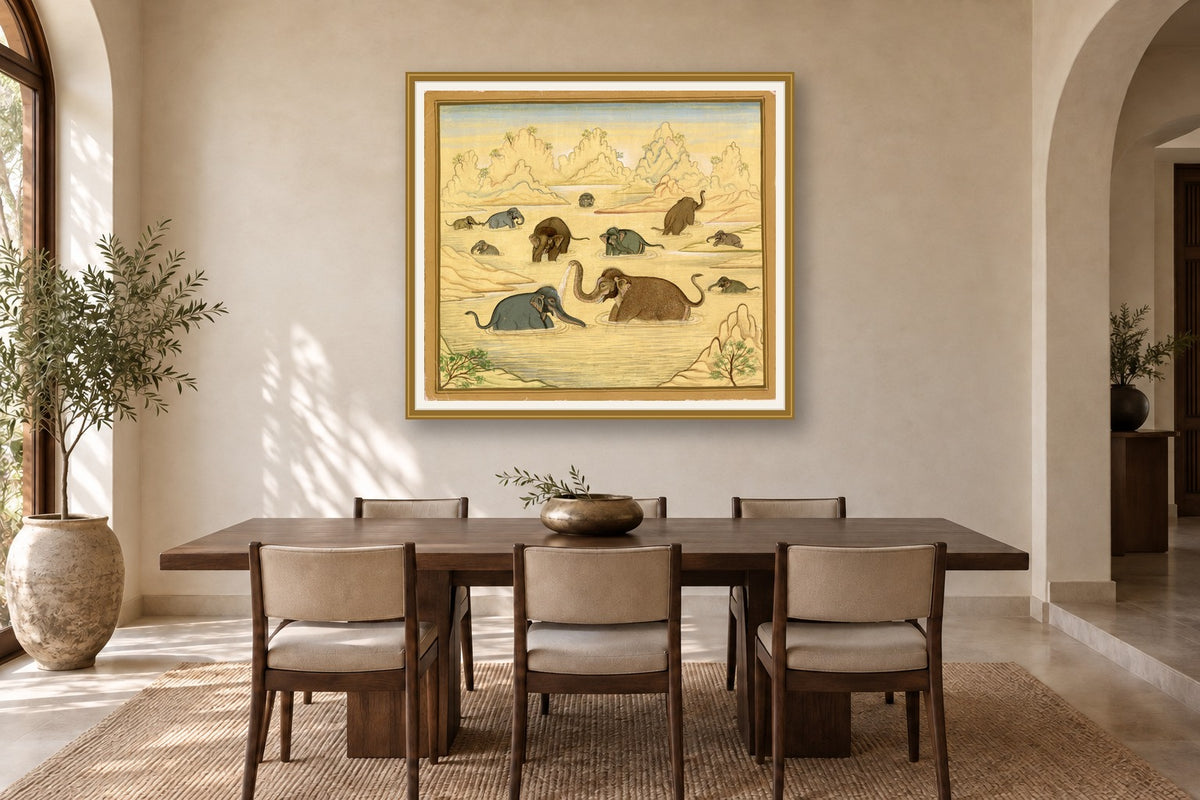 Bath Of Elephants styled in a premium dining room