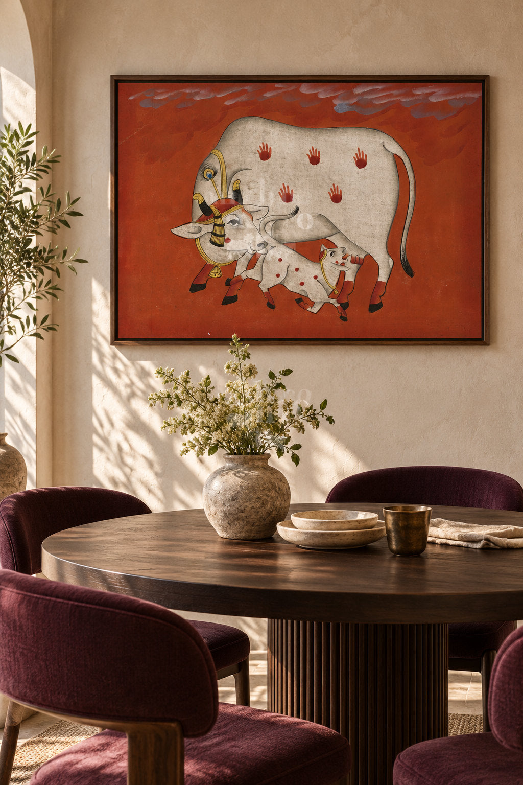 Cow and Calf on Terracotta — room view 2