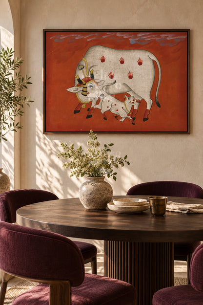 Cow and Calf on Terracotta — room view 2