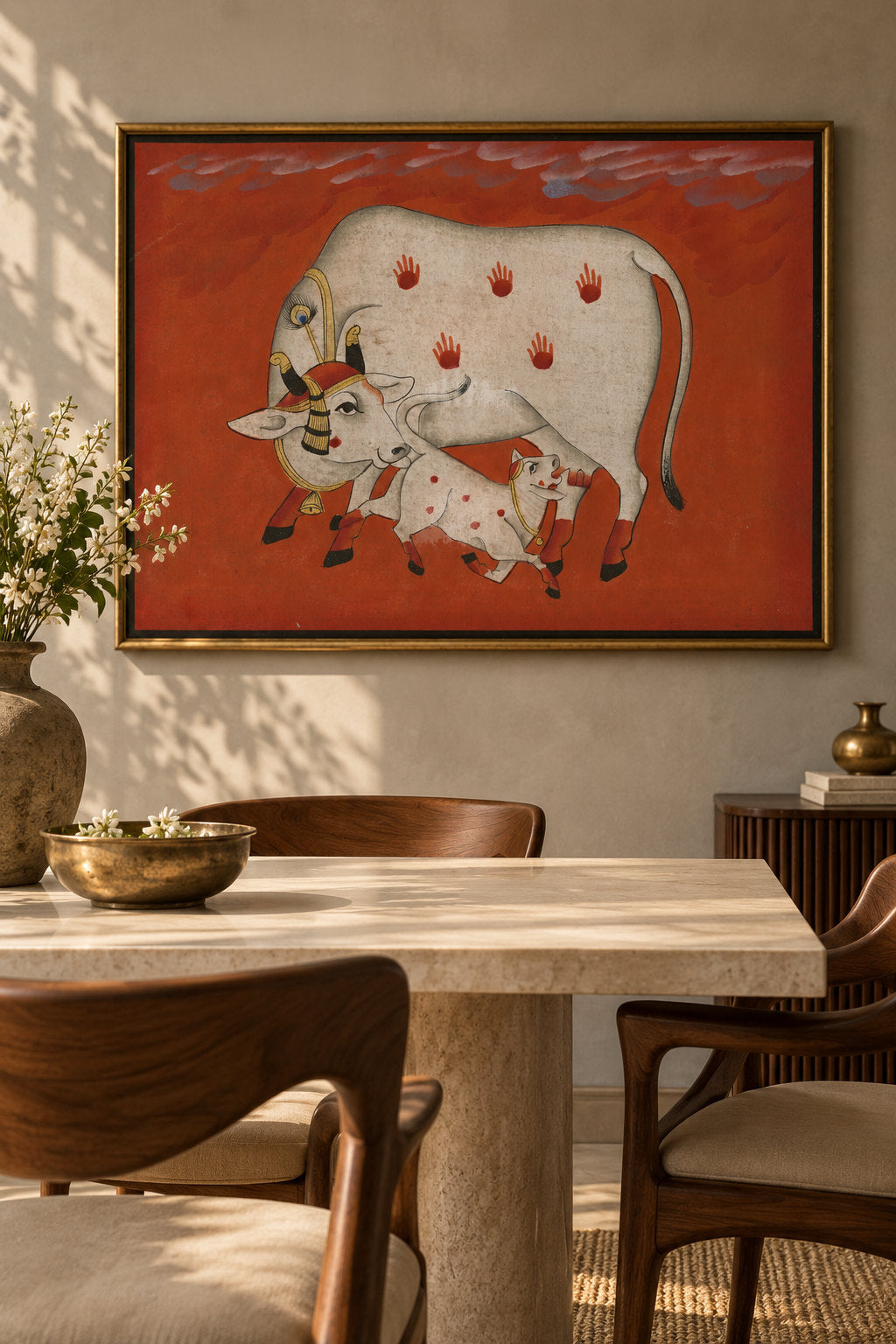 Cow and Calf on Terracotta — room view 3