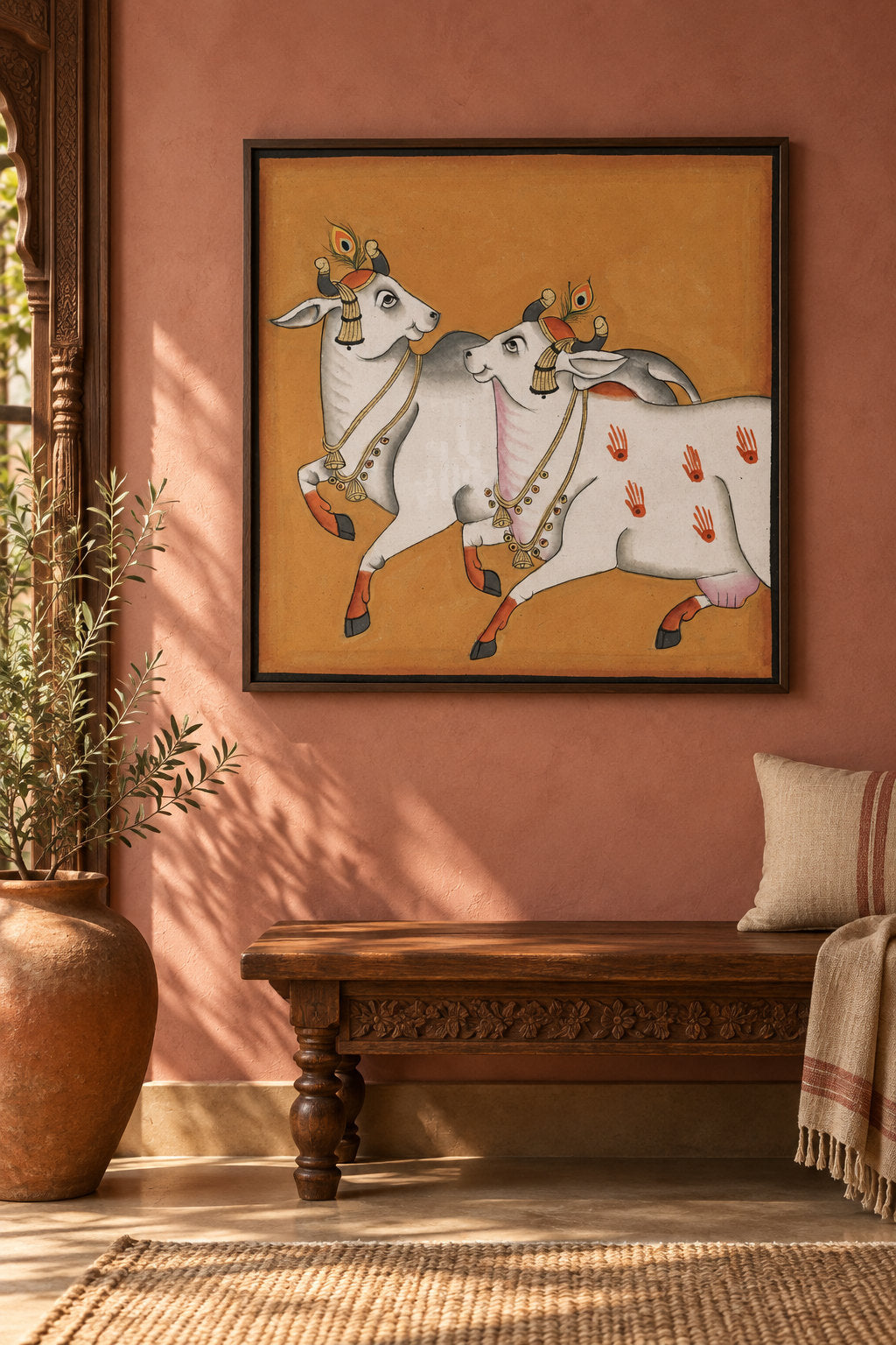 Dancing Cows on Ochre — room view 2