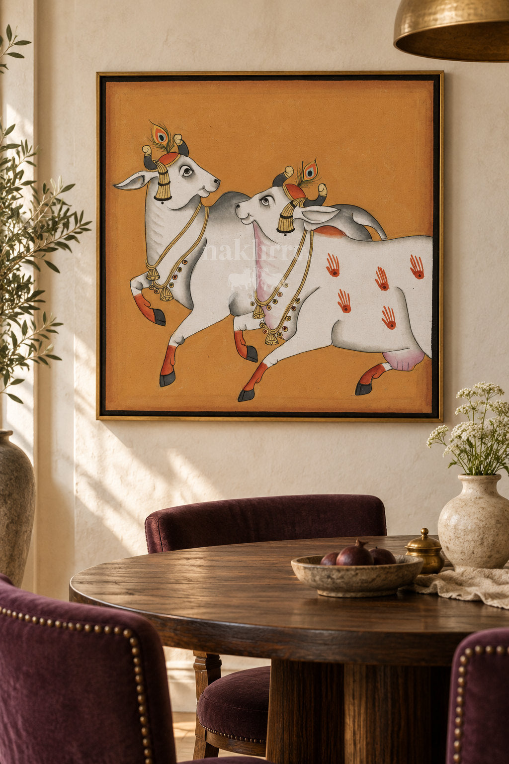 Dancing Cows on Ochre — room view 3