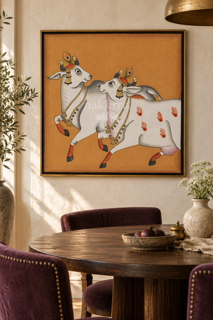 Dancing Cows on Ochre — room view 3