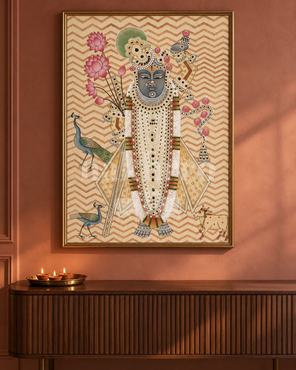 ivory gold shrinathji room | Nakhrro museum-grade archival print