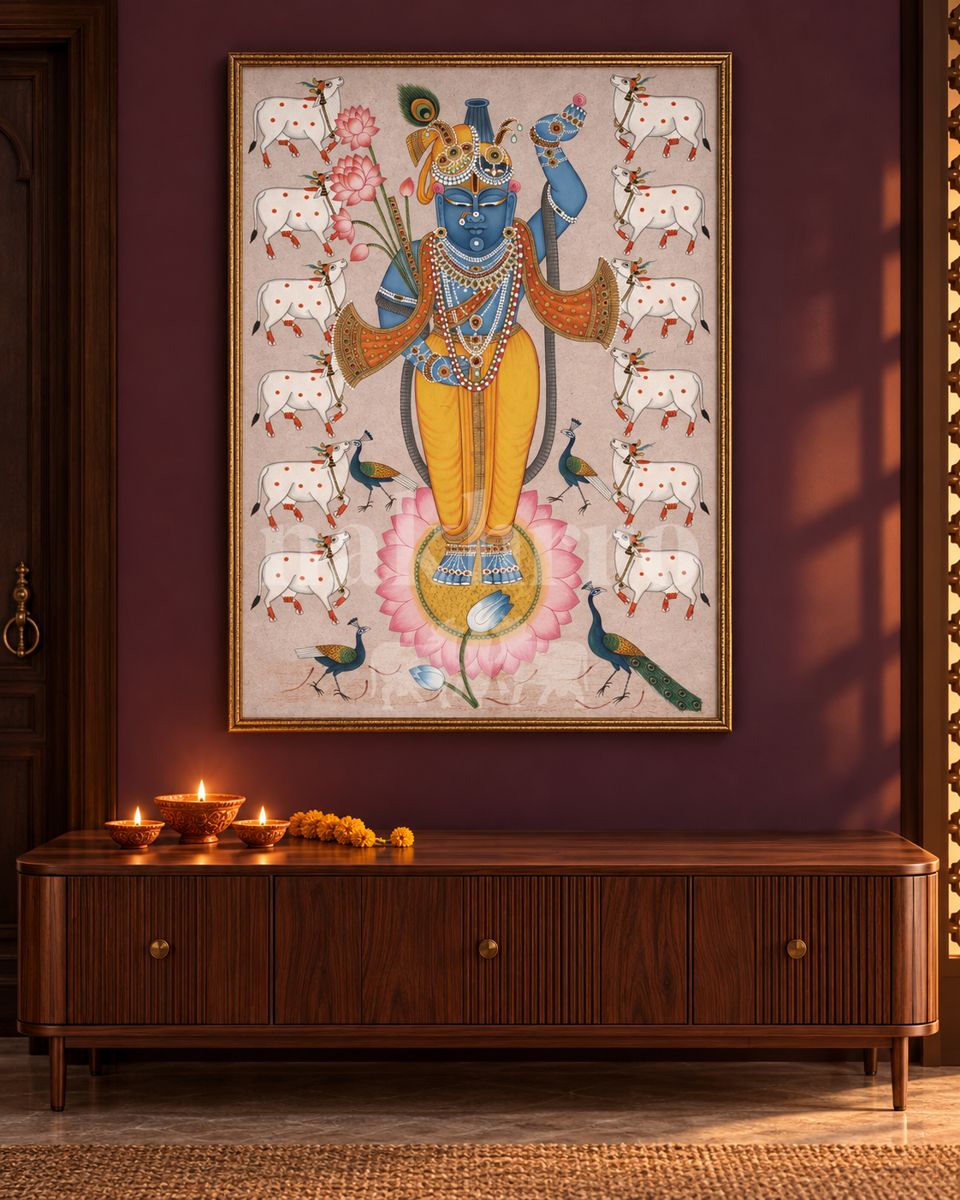 lotus shrinathji blush room | Nakhrro museum-grade archival print